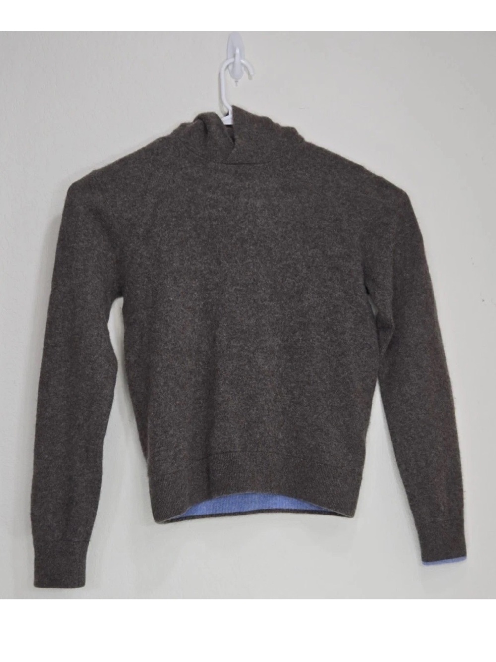Greyson Mens Gray Hooded Wool Sweater